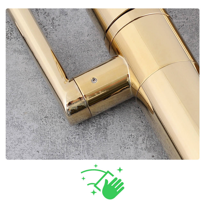 Bateria umywalkowa złota ruchoma obrotowa SOLDIER GOLD