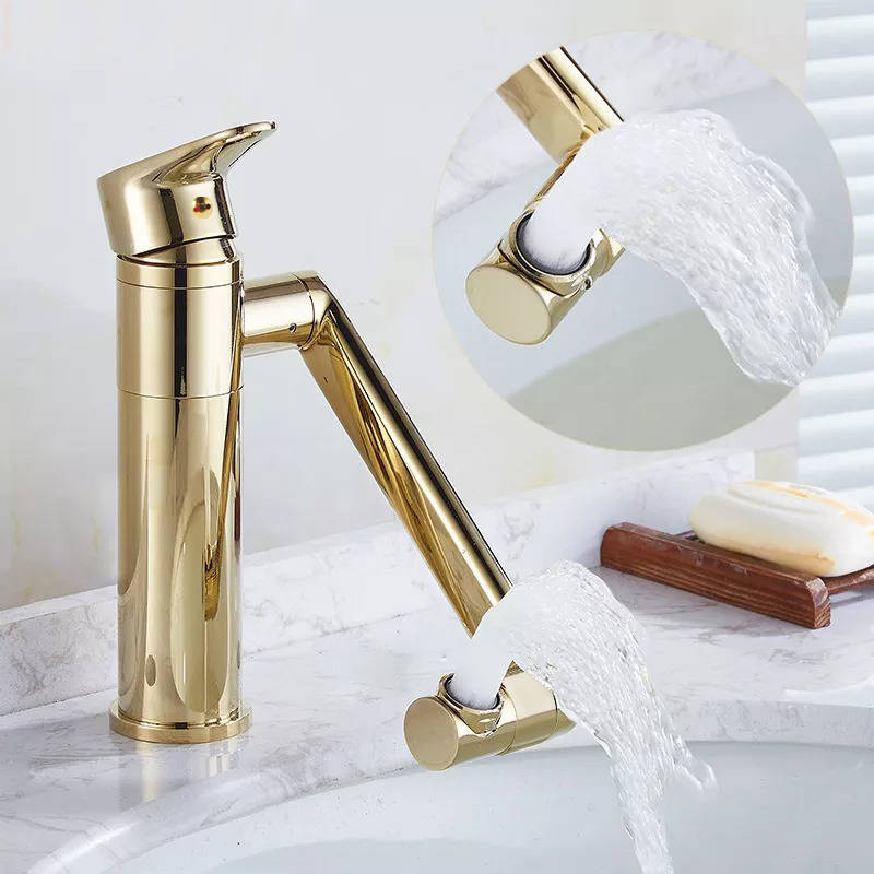 Bateria umywalkowa złota ruchoma obrotowa SOLDIER GOLD