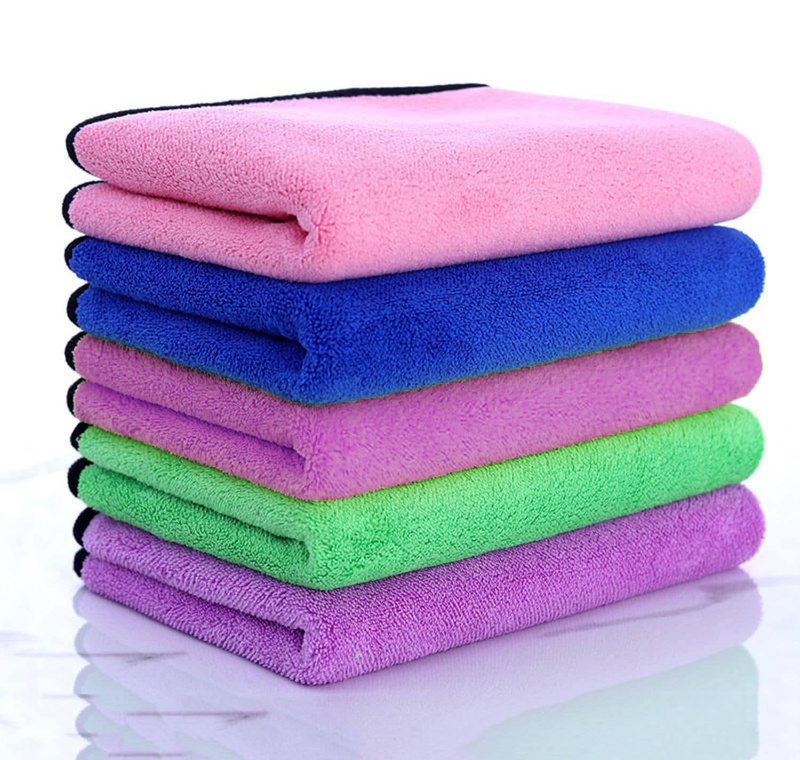 Ścierka z mikrofibry niebieska do osuszania 40x30