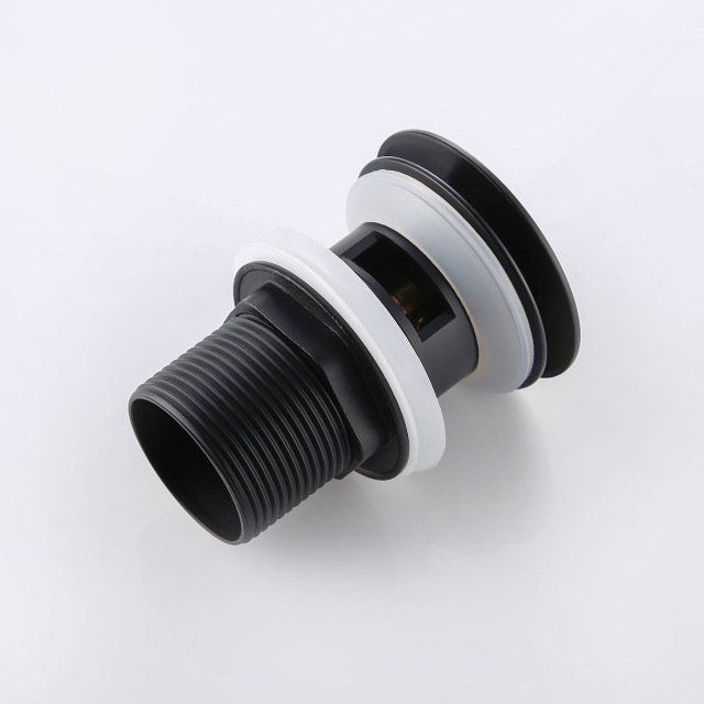 Korek umywalkowy KLIK-KLAK czarny z przelewem