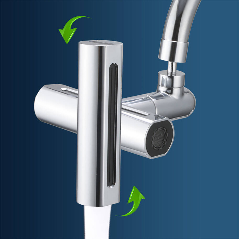 Perlator przedłużka rączka słuchawka do baterii kuchennej kranu 4-funkcyjna obrotowa 360 chrom