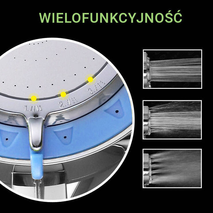 Słuchawka prysznicowa ekologiczna 3-funkcyjna
