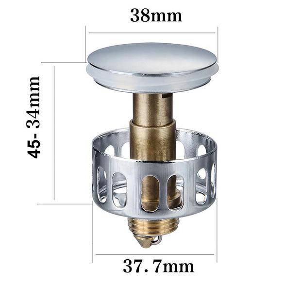 Syfon elastyczny + Korek umywalkowy KLIK-KLAK chromowany bez przelewu z sitkiem