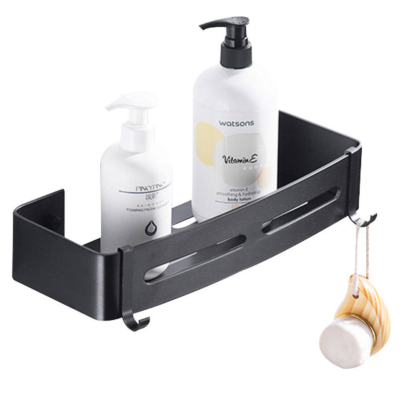 Półka łazienkowa wisząca czarna LOFT