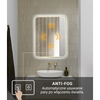 Lustro podświetlane LED 60x80 cm prostokątne w złotej ramie 1068G