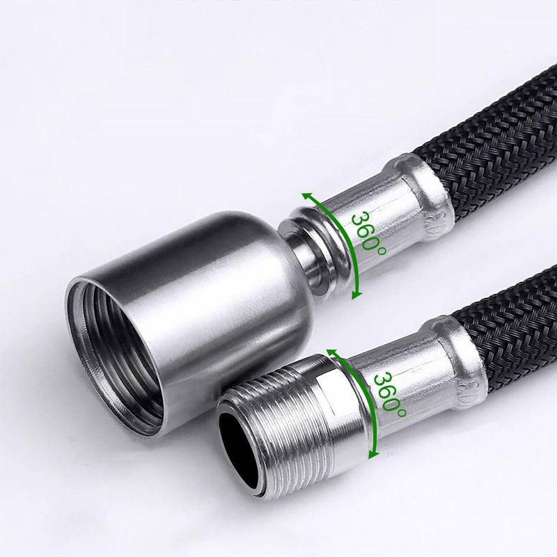 Wąż nylonowy do baterii kuchennej z obrotową końcówką