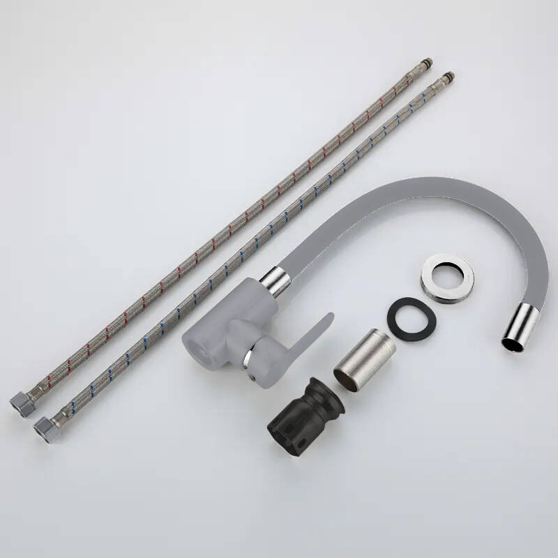 Bateria kuchenna wysoka flex elastyczna PEREA szara - chrom