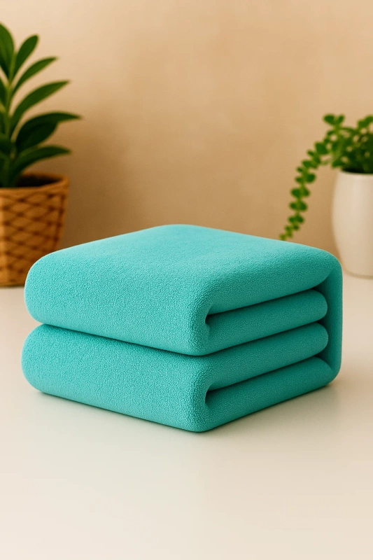 Ręcznik kąpielowy MIKRO miętowy z mikrofibry 70x140 szybkoschnący