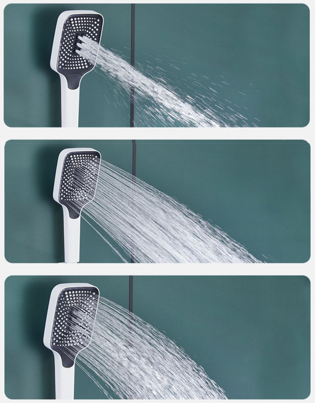 Słuchawka prysznicowa duża 3-funkcyjna MARS biała