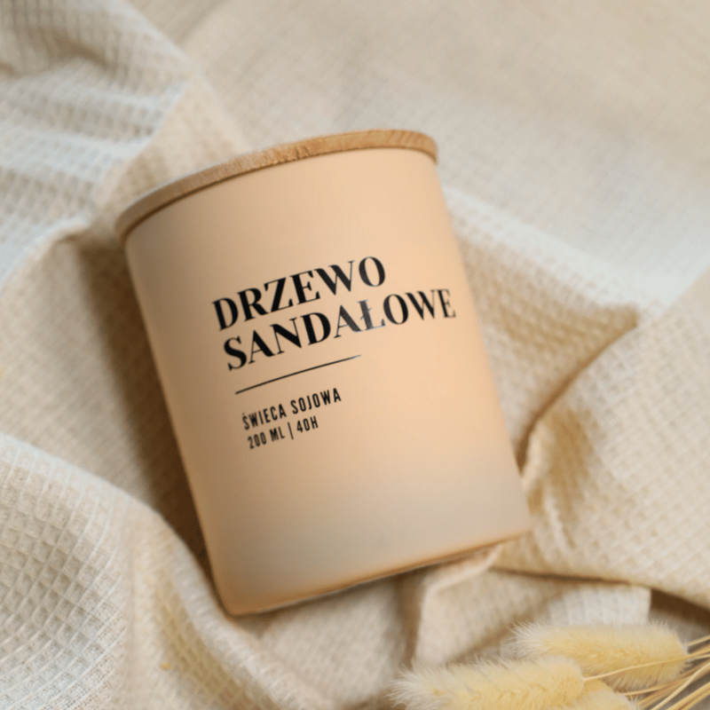 Świeca sojowa zapachowa DRZEWO SANDAŁOWE 200ml