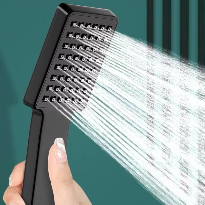 Słuchawka prysznicowa kwadratowa 1-funkcyjna KAMA czarna