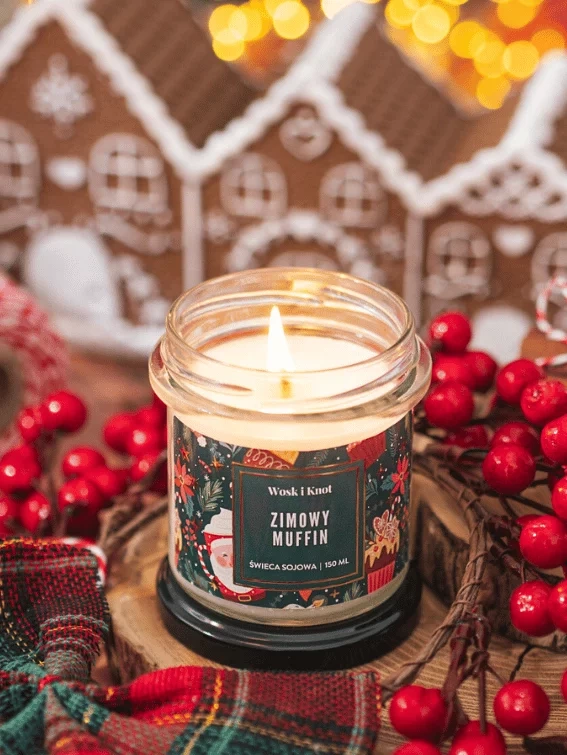 Świeca sojowa zapachowa ZIMOWY MUFFIN 150ml
