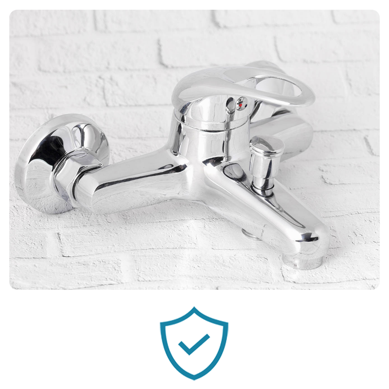 Bateria wannowa ścienna z zestawem natryskowym LUMA