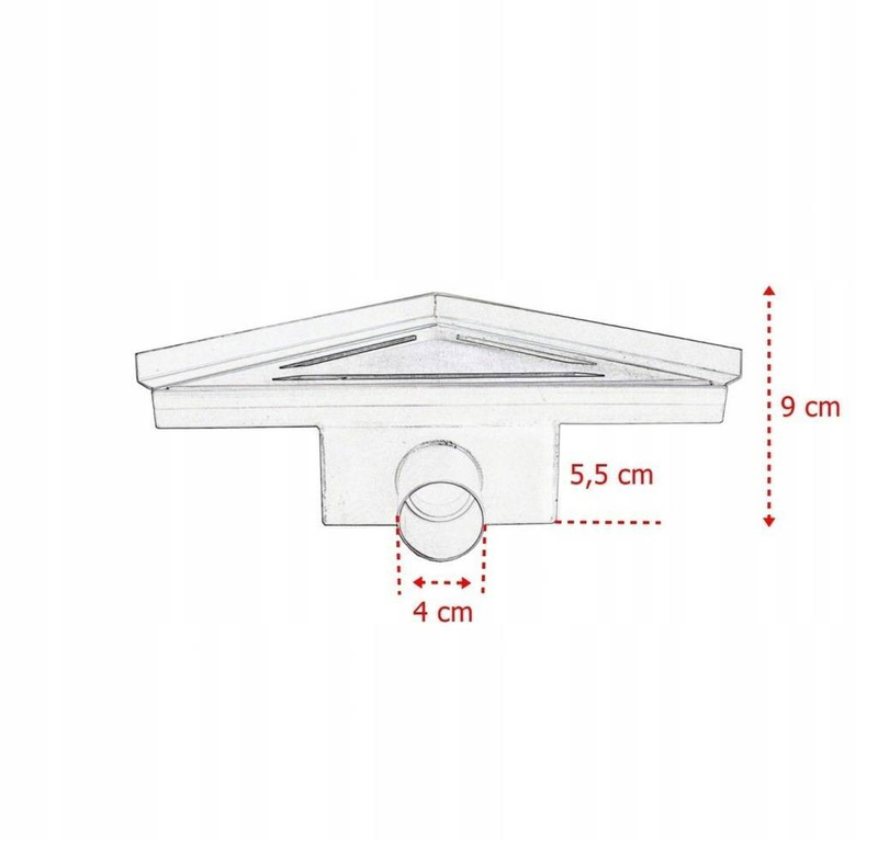 Odpływ punktowy trójkątny