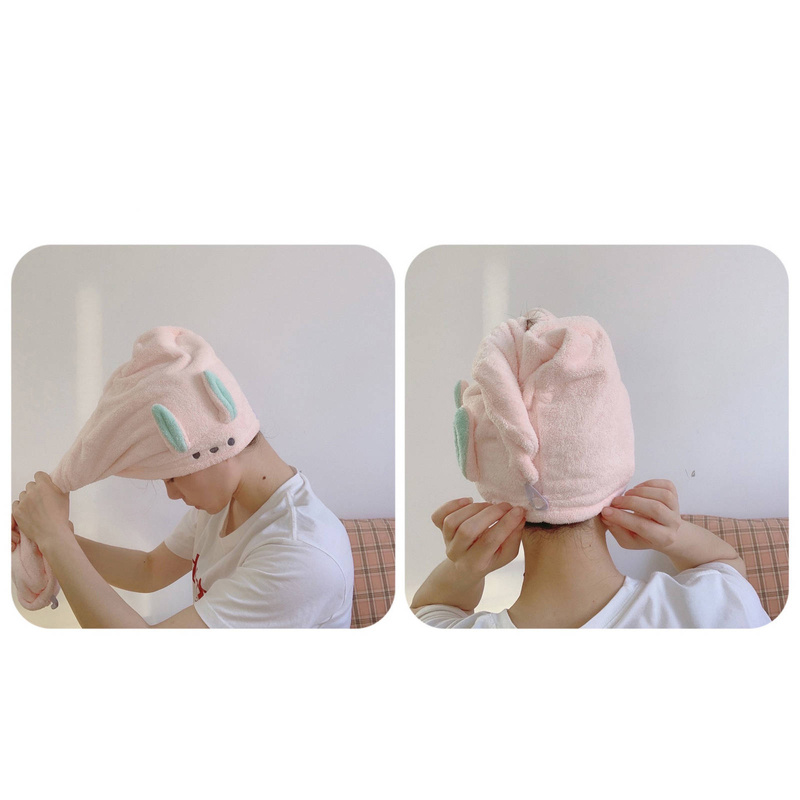 Ręcznik na włosy z mikrofibry szybkoschnący różowy