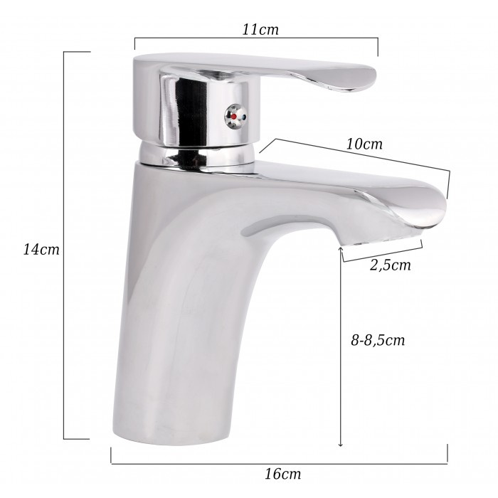 Bateria umywalkowa łazienkowa NEXT chrom