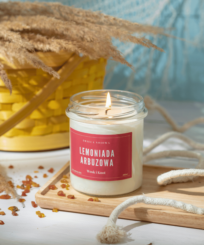 Świeca sojowa zapachowa LEMONIADA ARBUZOWA 300ml