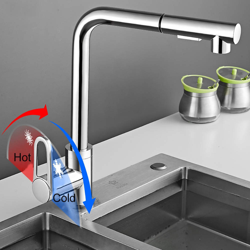 Bateria kuchenna czarna GAJA z wyciągana wylewką