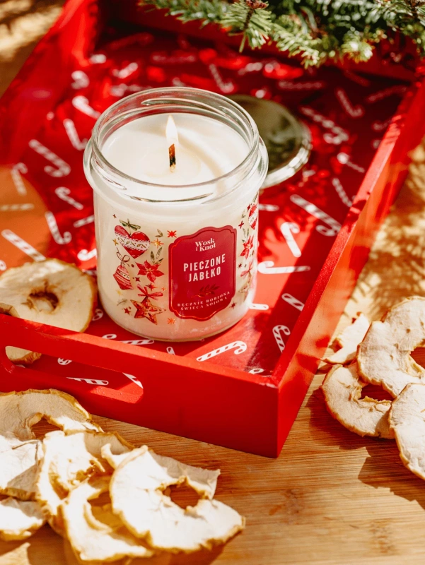 Świeca sojowa zapachowa PIECZONE JABŁKO 300ml