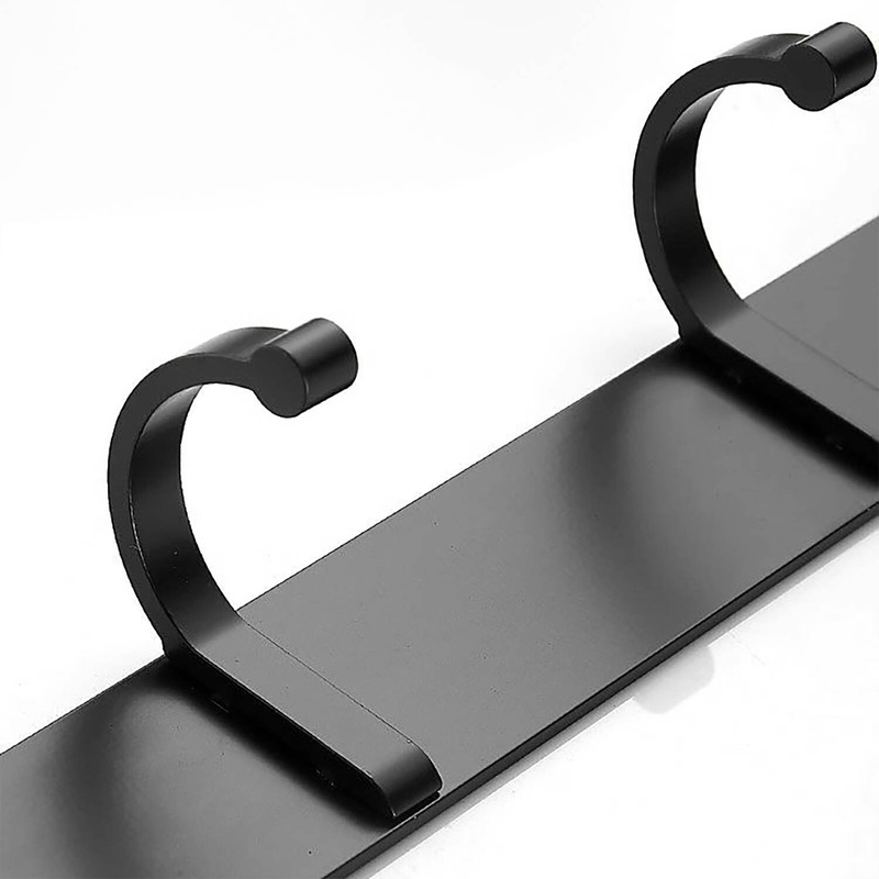 Wieszak na ubrania klucze ręczniki ścienny czarny 36 cm