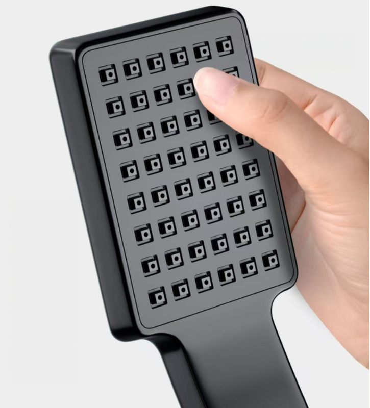 Słuchawka prysznicowa kwadratowa 1-funkcyjna KAMA czarna