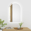 Lustro łazienkowe podświetlane LED 50x80 cm półowalne J19