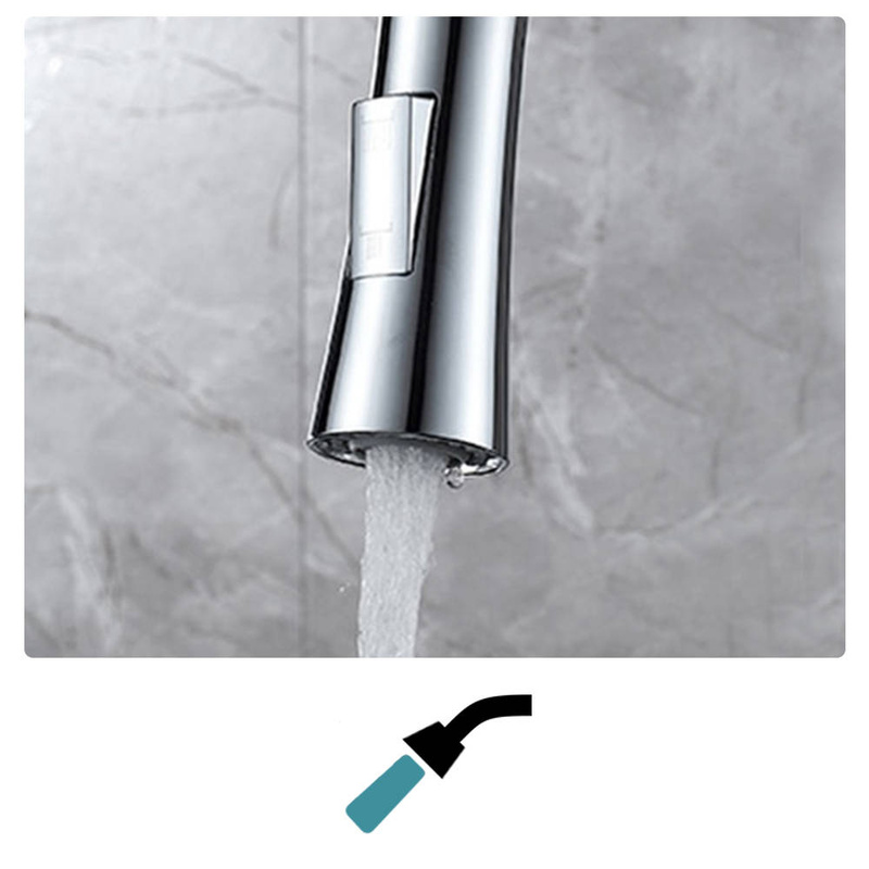 Bateria kuchenna z wyciąganą wylewką SIENA CHROM