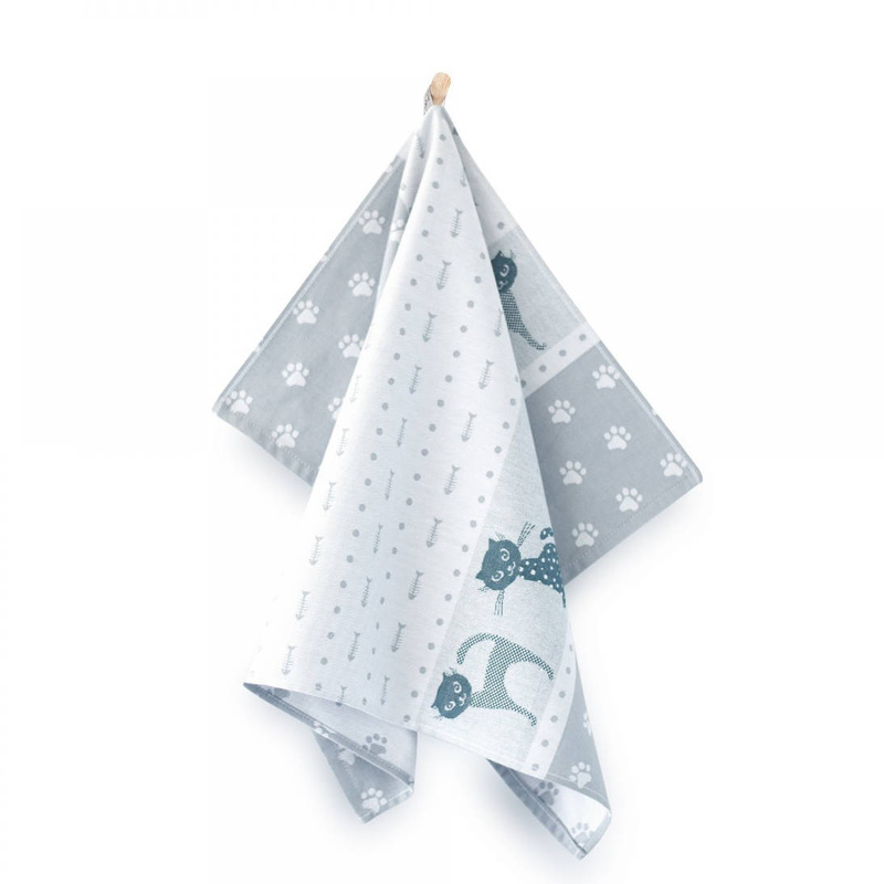 Ścierka kuchenna bawełniana 50x70 szara MARU