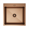 Zlewozmywak stalowy 50x50 miedziany rose gold + syfon GRATIS