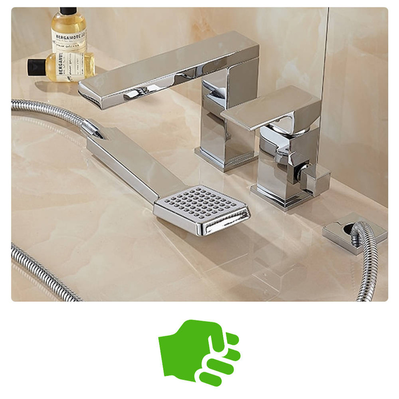 Bateria wannowa stojąca 3-otworowa prostokątna BANG