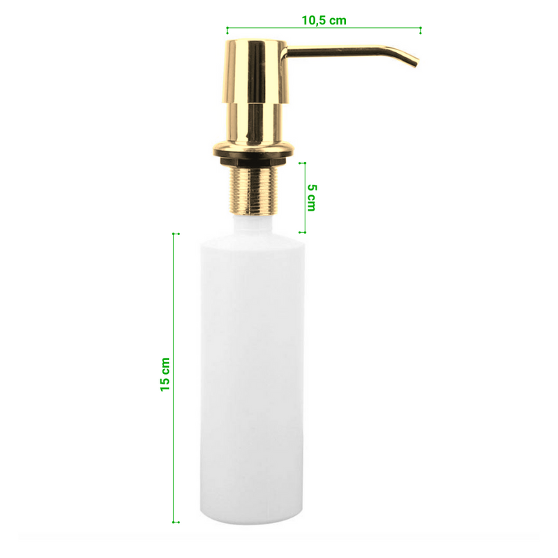 Dozownik do zlewozmywaka złoty napełniany od góry