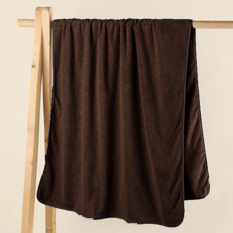 Ręcznik kąpielowy MIKRO brązowy z mikrofibry 50x100 szybkoschnący