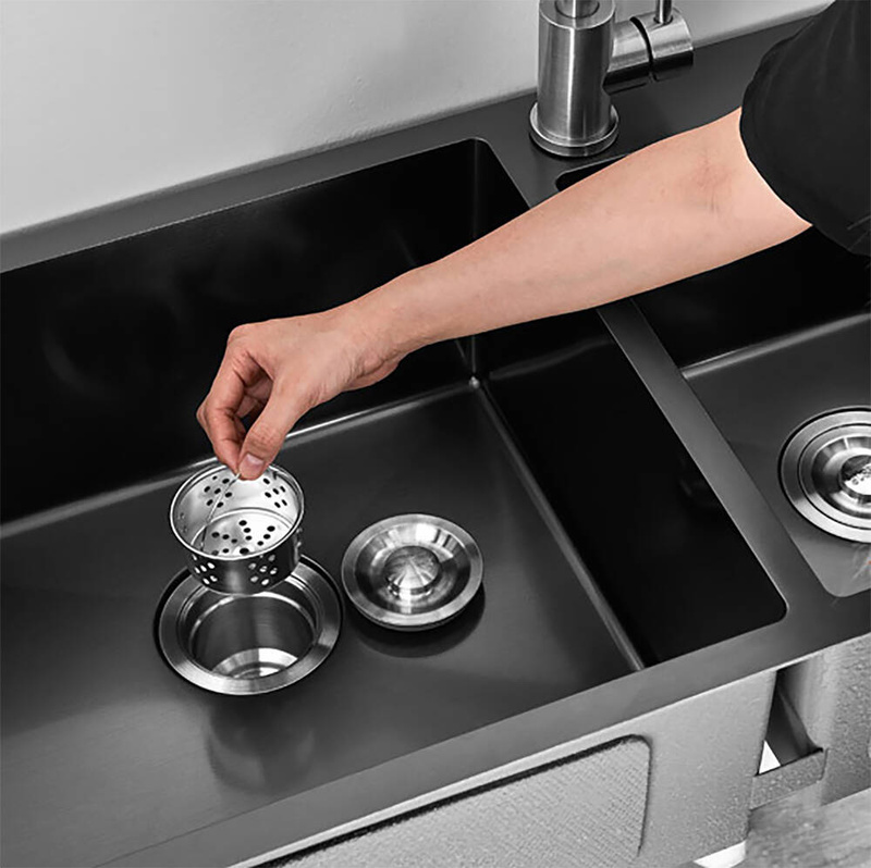 Zlewozmywak stalowy z ociekaczem po lewej stronie 78x49 inox + syfon GRATIS