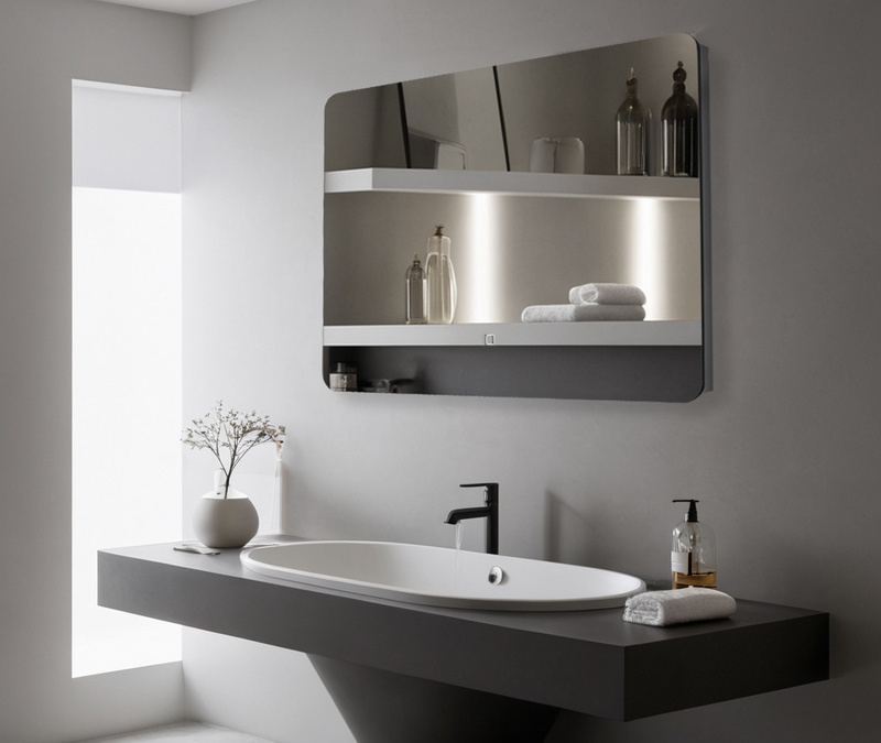 Lustro podświetlane LED prostokątne 70x50 cm H-1108