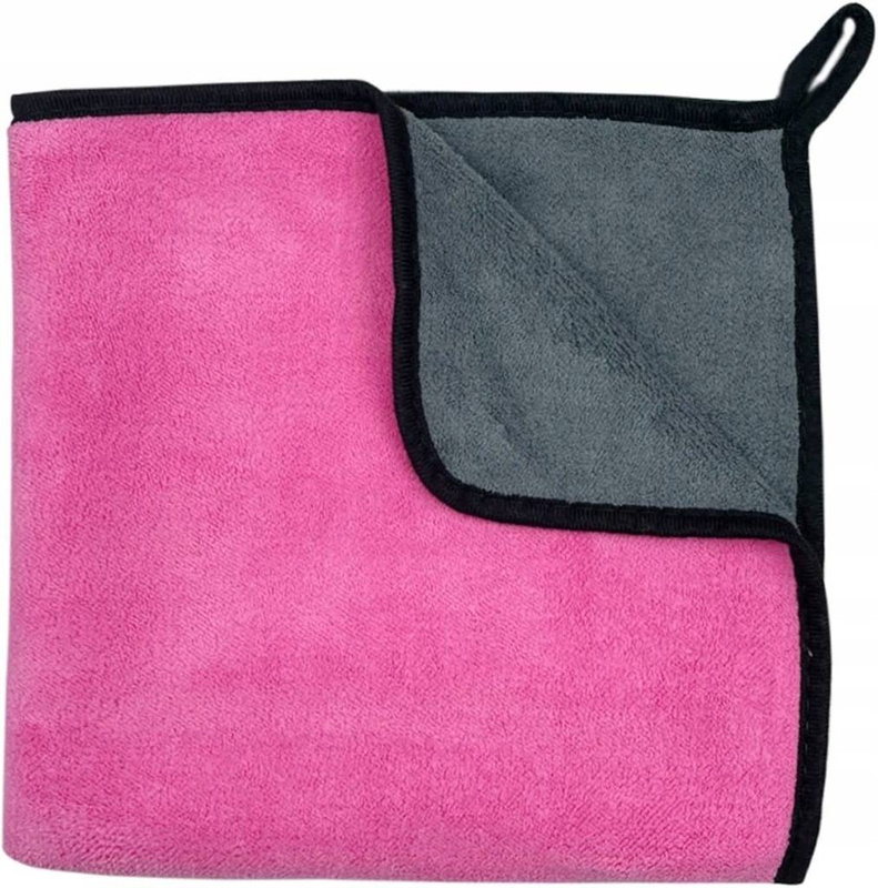Ścierka z mikrofibry różowa do osuszania 40x30