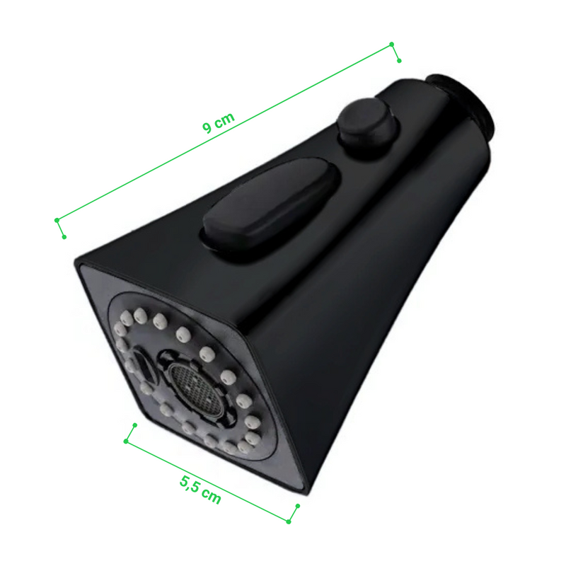 Perlator rączka słuchawka do baterii kuchennej SQUARE czarna