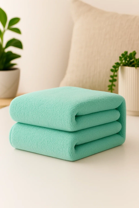 Ręcznik kąpielowy MIKRO miętowy z mikrofibry 50x100 szybkoschnący