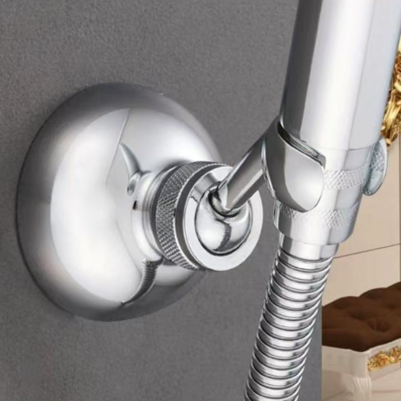 Uchwyt prysznicowy ruchomy obrotowy na słuchawkę natryskową chromowany STAL 2