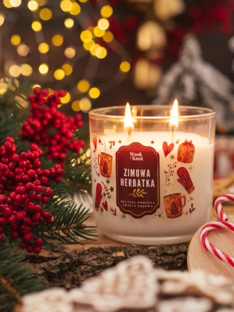 Świeca sojowa zapachowa ZIMOWA HERBATKA 400ml