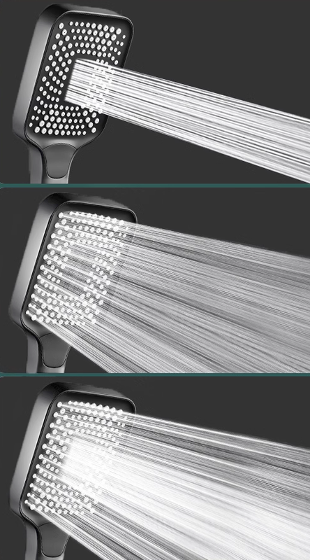 Słuchawka prysznicowa duża 3-funkcyjna MARS szara