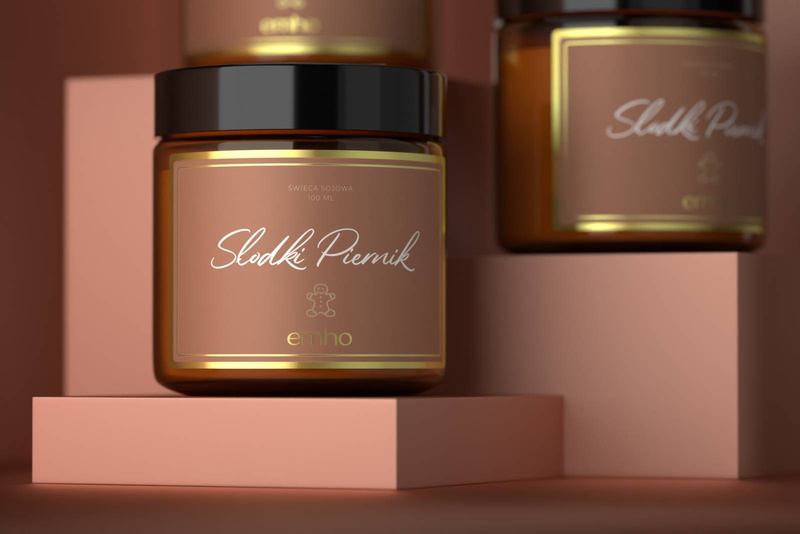 Świeca sojowa zapachowa EMHO SŁODKI PIERNIK 100 ml