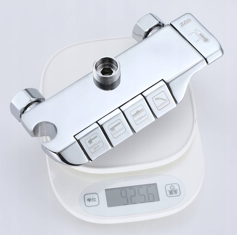 Zestaw natryskowy kolumna prysznicowa srebrna + bateria, słuchawka, bidetka MODERN CHROM