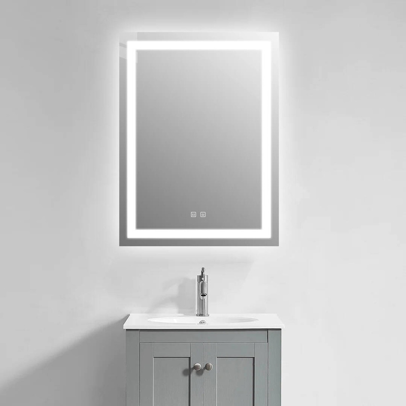 Lustro łazienkowe podświetlane LED 50x70 cm prostokątne J08