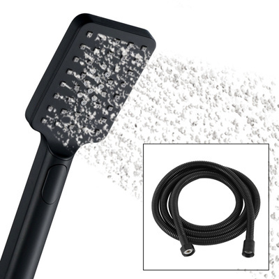 Zestaw prysznicowy czarny 3F ABS BLACK słuchawka + wąż