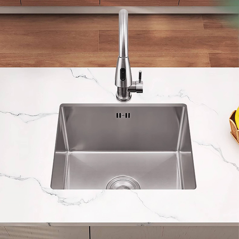 Zlewozmywak stalowy 47x45 inox + syfon GRATIS podblatowy, podwieszany