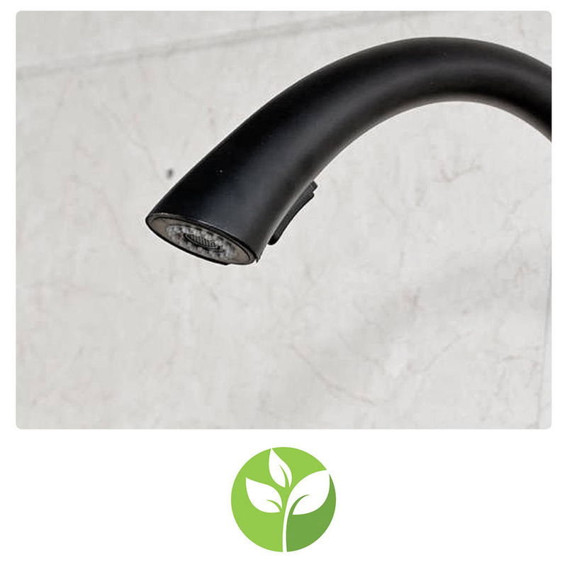 Bateria kuchenna czarna wyciągana wylewka FALA