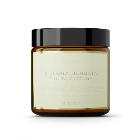 Świeca sojowa zapachowa EMHO ZIELONA HERBATA Z NUTĄ CYTRYNY 100 ml