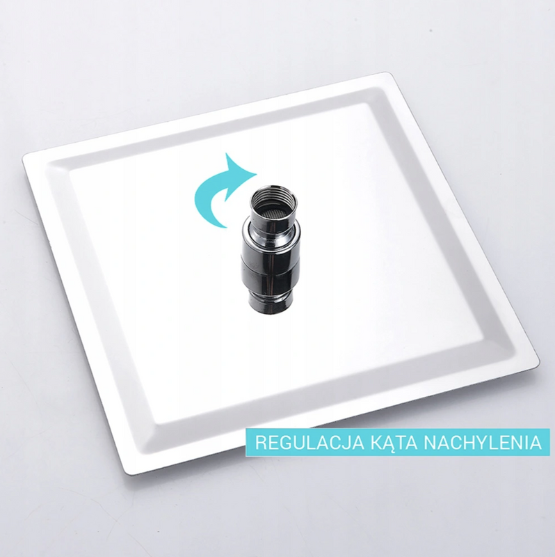 Deszczownica prysznicowa stalowa cienka 15cm