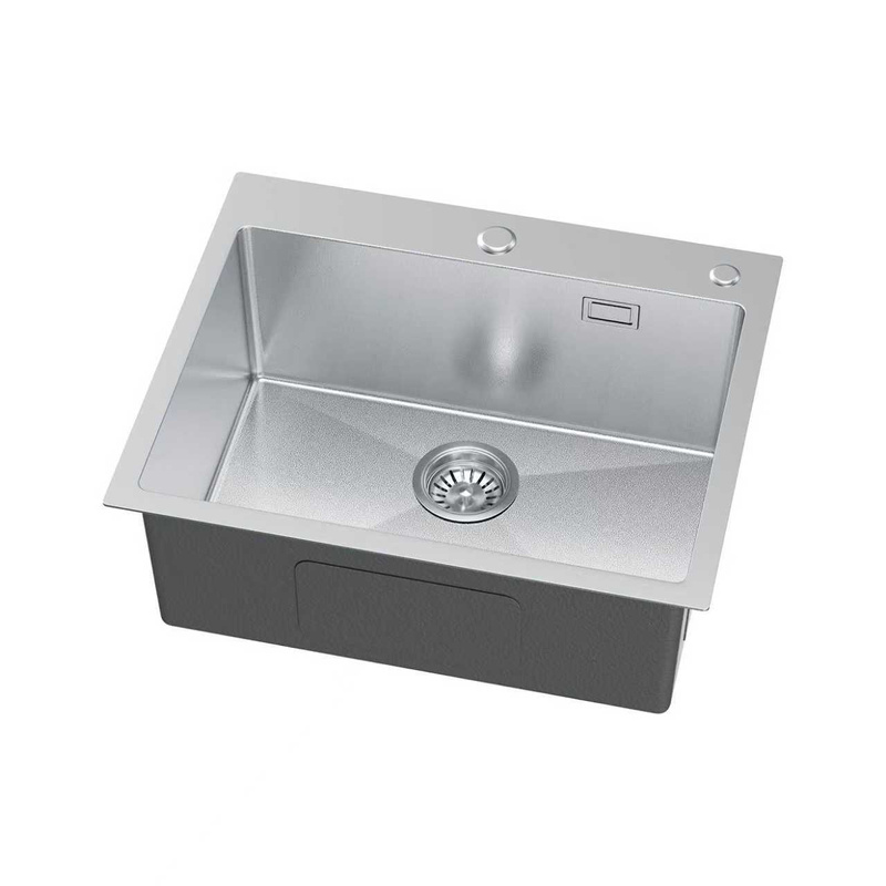 Zlewozmywak stalowy chropowaty 55x45 inox + syfon GRATIS