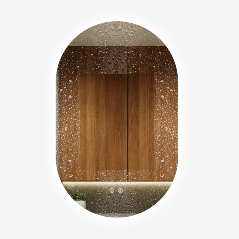 Lustro łazienkowe podświetlane LED 50x100 cm owalne J120NF